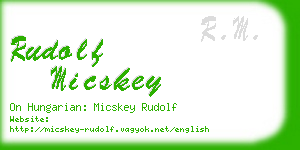 rudolf micskey business card